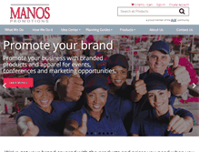 Tablet Screenshot of manospromotions.com